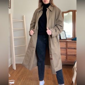 Vintage • Tan Long Line Trench Coat